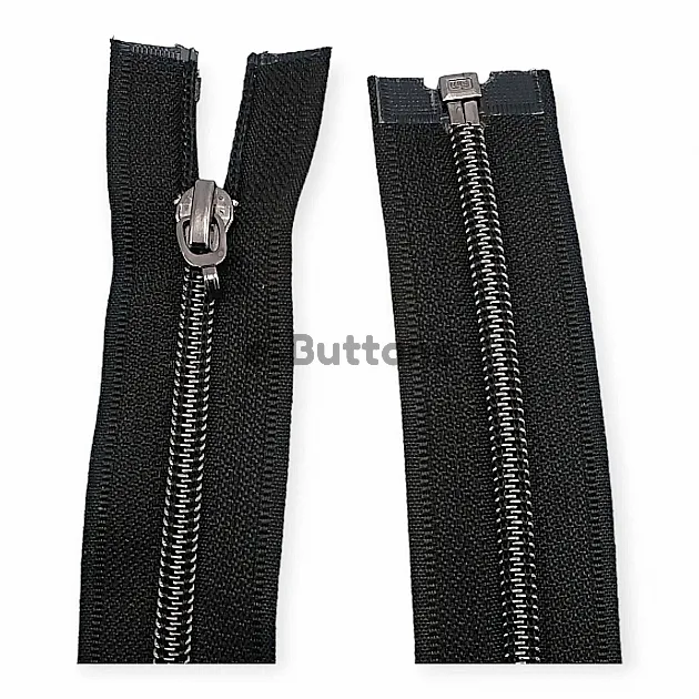 Nylon Coil Zipper 35 cm #5 13,78" Metallic Teeth Jacket Zipper Open End - Separeted ZPSM0035T10