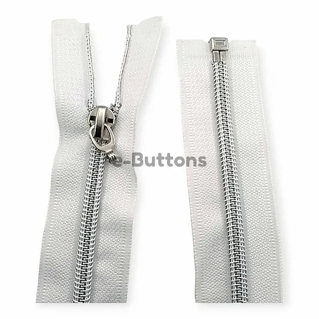 Naylon Fermuar 100 cm Tip 10 Metalik Diş Rengi Açık Uçlu - Separe ZPSM0100T10 Naylon Fermuar 100 cm Tip 10 Metalik Diş Rengi Açık Uçlu - Separe ZPSM0100T10