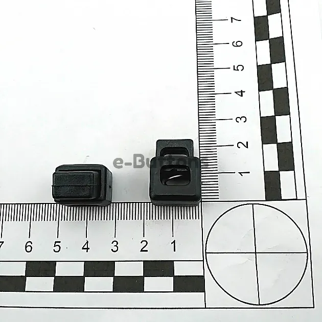 Plastic Mine Stopper 9,5x6 mm Hole Diameter Single Hole Rectangular Top Push H000104