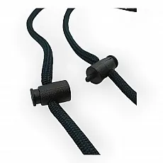 Two Holes Plastic Stopper Interlocking 4 mm Hole Diameter Double Pressing From Top - Bottom H001111