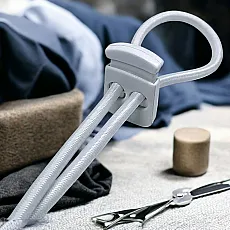 6 mm Delik Çaplı Üstten Basmalı İki Delikli Plastik Stoper - Dikdörtgen Model H002301
