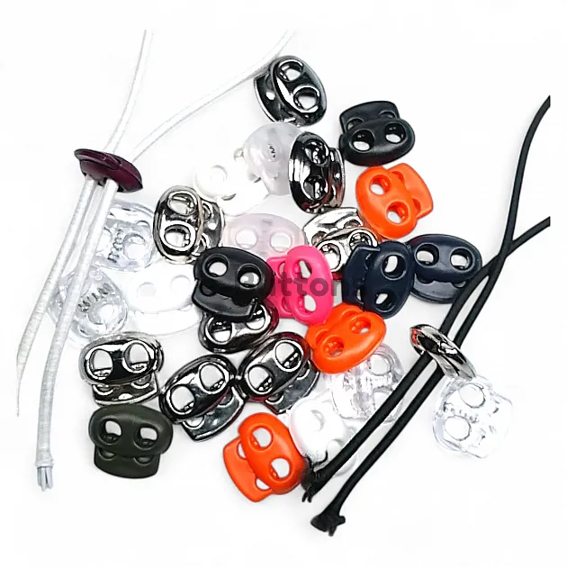 Plastic Stopper Two Hole 6 mm Hole Diameter Top Press - Moon Model Stopper H002807