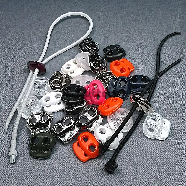 Plastic Stopper Two Hole 6 mm Hole Diameter Top Press - Moon Model Stopper H002807