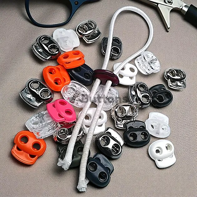 Plastic Stopper Two Hole 6 mm Hole Diameter Top Press - Moon Model Stopper H002807
