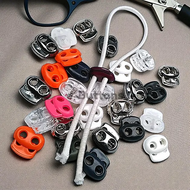 Plastic Stopper Two Hole 6 mm Hole Diameter Top Press - Moon Model Stopper H002807