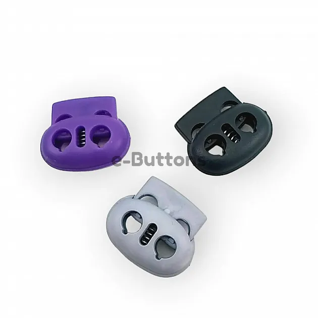 Plastic Stopper Two Hole 5 mm Hole Diameter Top Press H002922