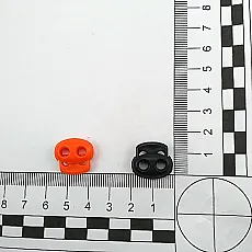 Plastic Stopper Two Hole 4 mm Hole Diameter Top Press H005005