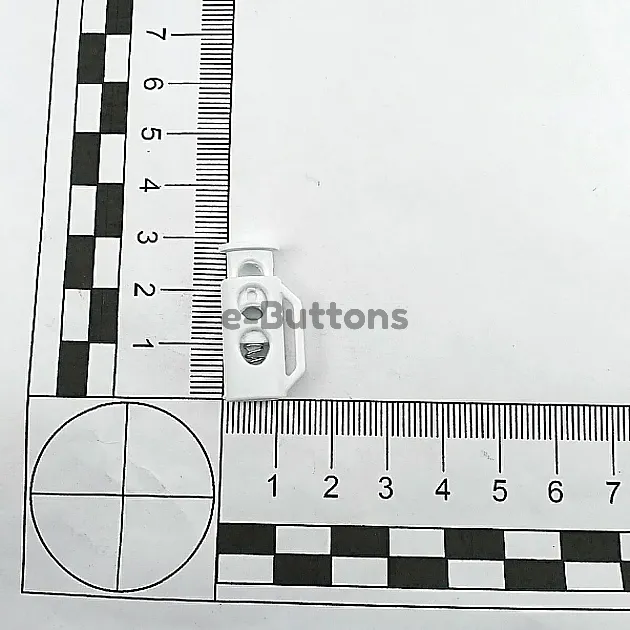 Plastic Stopper 4.5 mm Hole Diameter Top Press Two Hole - Side Bridge H005035