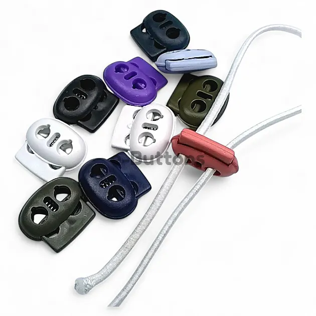 Plastic Stopper Two Hole 4 mm Hole Diameter Top Press - Moon Model Stopper H008023B