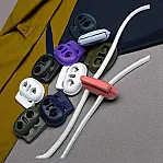 Plastic Stopper Two Hole 4 mm Hole Diameter Top Press - Moon Model Stopper H005033