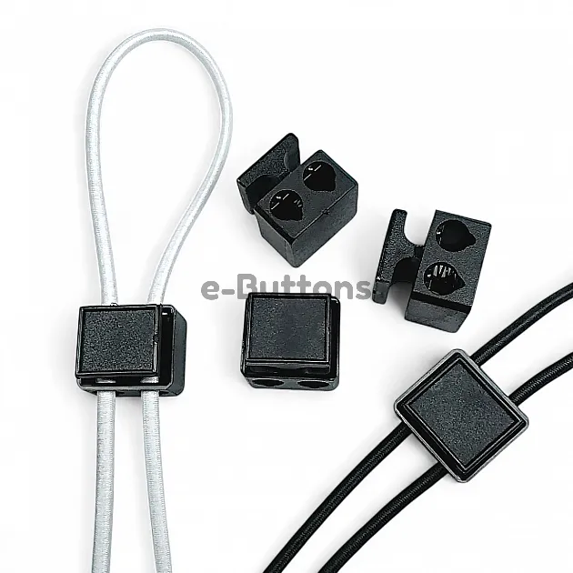 Two Hole Plastic Stopper 5 mm Hole Diameter Top Press Stopper H008505
