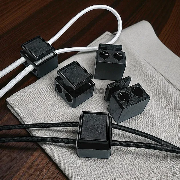 Two Hole Plastic Stopper 5 mm Hole Diameter Top Press Stopper H008505