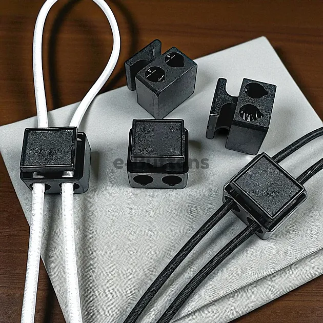 Two Hole Plastic Stopper 5 mm Hole Diameter Top Press Stopper H008505