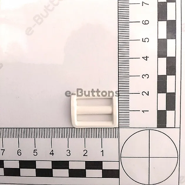 2 cm - 0,79" Plastic Strap Adjustment Buckle Lightly Curved H002909