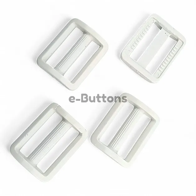 2 cm - 0,79" Plastic Strap Adjustment Buckle Lightly Curved H002909