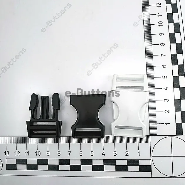 2 cm Snap-On Plastic Buckle Plastic Bandolier Buckle H009074