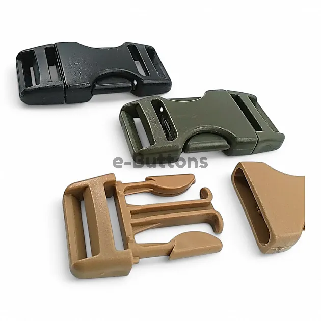 2.5 cm -1" Bandolier Buckle Snap-On Plastic Buckle Special Production H009074SPC25