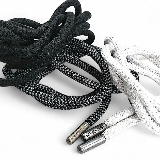 130 cm - 1,42 yd Braided Cord Cotton Black Tres Cord 100 Pcs YKRD00PBlack