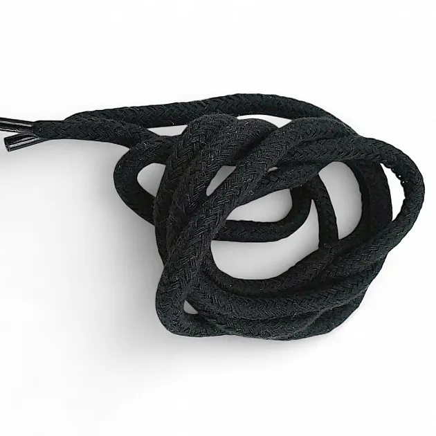 130 cm - 1,42 yd Braided Cord Cotton Black Tres Cord 100 Pcs YKRD00PBlack