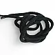 130 cm - 1,42 yd Braided Cord Cotton Black Tres Cord 100 Pcs YKRD00PBlack