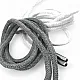 130 cm - 1,42 yd Braided Cord Cotton Grey Melange Tres Cord 100 Pcs YKRD00PGMelanj