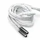 130 cm - 1,42 yd Braided Cord Cotton Grey Melange Tres Cord 100 Pcs YKRD00PGMelanj