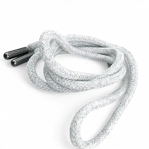 130 cm - 1,42 yd Braided Cord Cotton Grey Melange Tres Cord 100 Pcs YKRD00PGMelanj