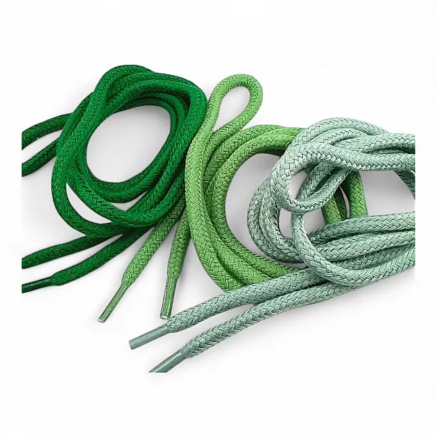 130 cm - 1,42 yd Braided Cord Cotton Mind Green Tres Cord 100 Pcs YKRD00PMGreen