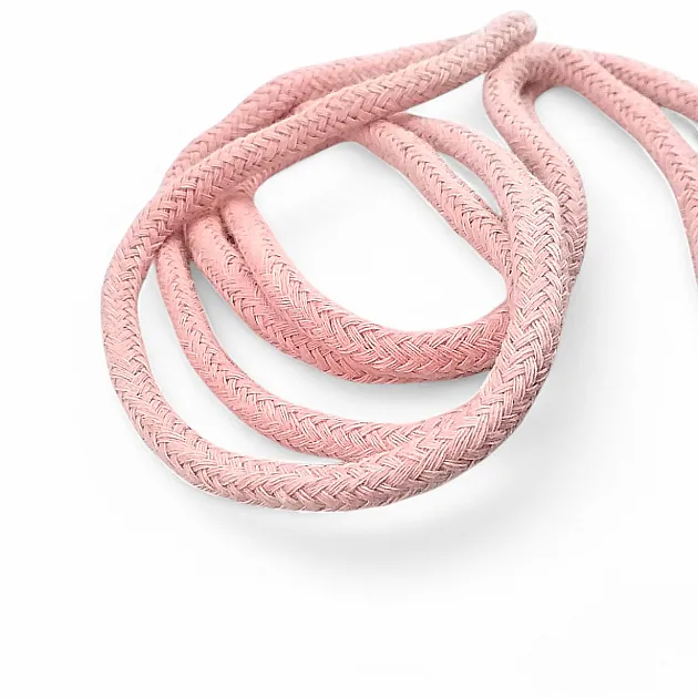 Pink Braided Cord Cotton Round Cord 100 Pcs YKRD00PPINK