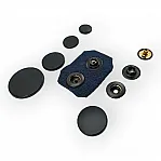 Coat Snap Fasteners Italian Style Zamak Snap Button Deluxe Series DLX00884Z