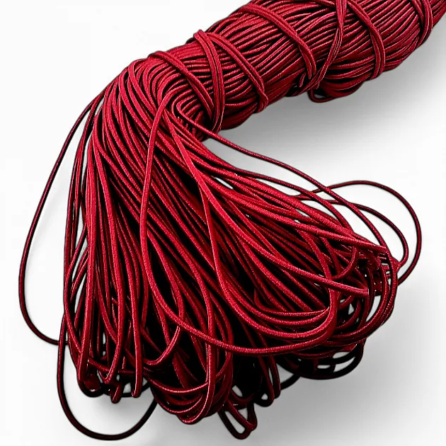 Braided Elastic Burgundy 100mt Bundle LYV000BORDO