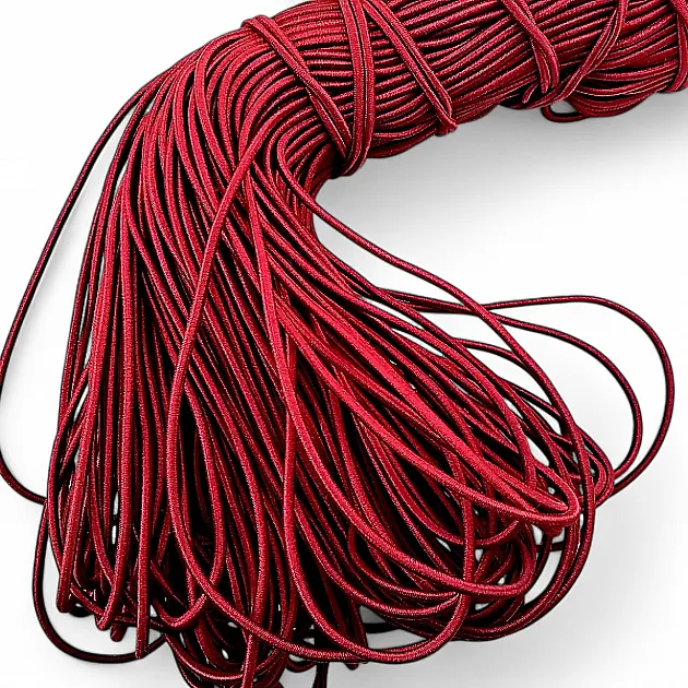Braided Elastic Burgundy 100mt Bundle LYV000BORDO