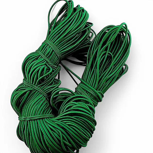 Braided Elastic  Green 100mt Bundle LYV000GREEN
