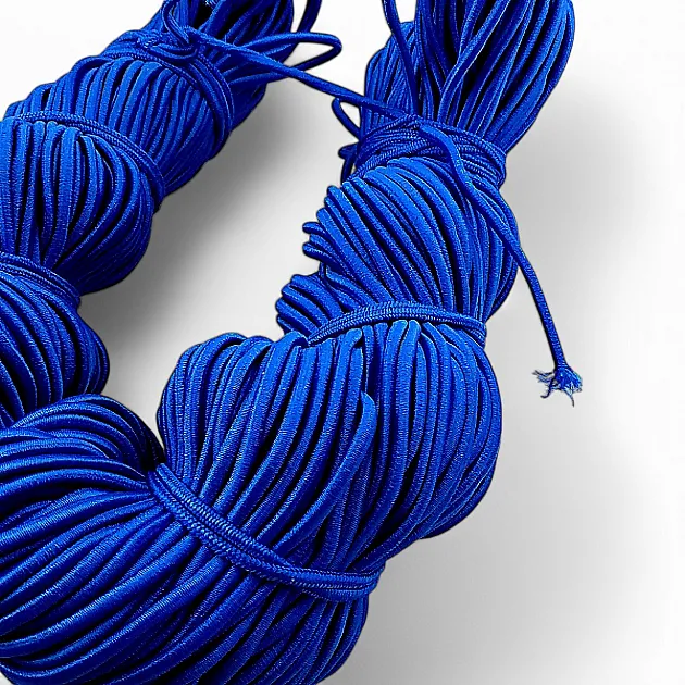 Elastic Cord Blue Braided Tire 100 mt Roll LYV000LACI