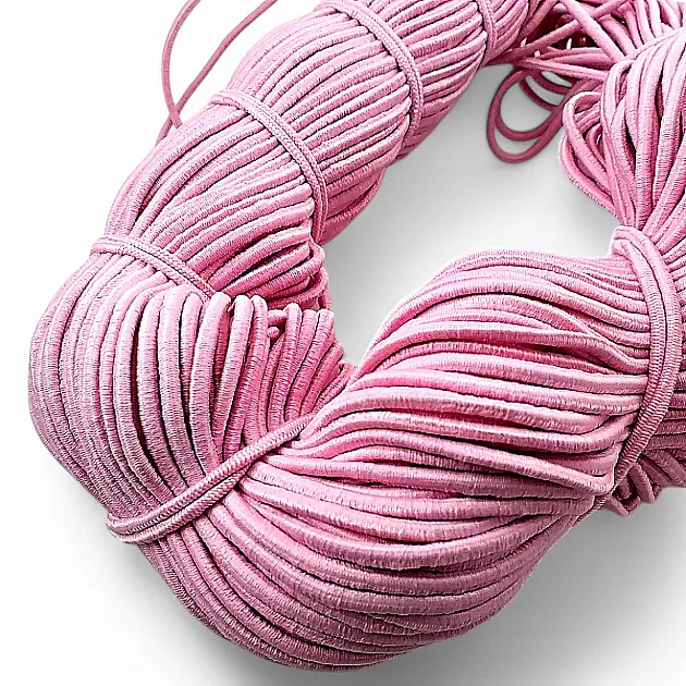 Pink Braided Elastic 100mt Bundle LYV000PINK