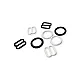 Metal Nylon Coated Bra Strap Adjustment Buckle 6 mm and Ring 0.24