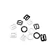 9 mm (3/8 inch) Metal Nylon-Coated Bra Strap Adjuster, Hook, and Ring Trio Set PIR720009