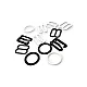 11 mm / 0.43" Bra Strap Adjustment Buckle - Hook and Ring Set of 3 Parts Metal Nylon Coated PIR720011 11 mm / 0.43" Bra Strap Adjustment Buckle - Hook and Ring Set of 3 Parts Metal Nylon Coated PIR720011