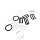 18 mm / 0.71"  Bra Strap Adjuster, Hook, and Ring Trio Set Metal Nylon Coated PIR720018
