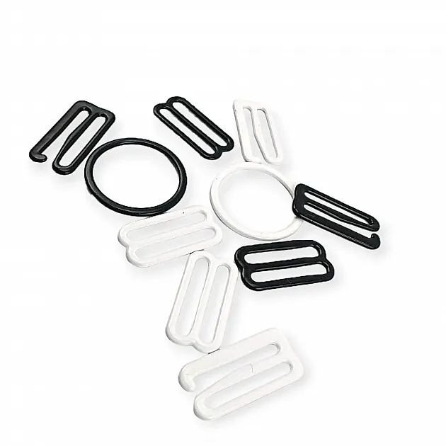 20 mm / 0.80" Bra Strap Adjustment Buckle - Hook and Ring Set Metal Nylon Coated PIR720020 20 mm / 0.80" Bra Strap Adjustment Buckle - Hook and Ring Set Metal Nylon Coated PIR720020