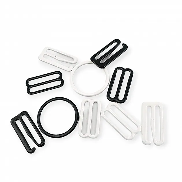 20 mm / 0.80" Bra Strap Adjustment Buckle - Hook and Ring Set Metal Nylon Coated PIR720020 20 mm / 0.80" Bra Strap Adjustment Buckle - Hook and Ring Set Metal Nylon Coated PIR720020