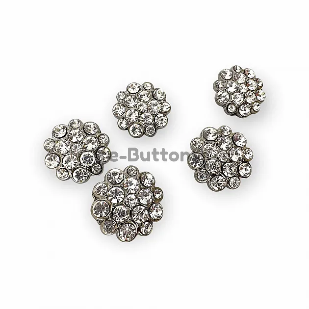 Rhinestone Button Black and White Rhinestone Button23 mm 36 L  Jacket and Coat Button PBT0024