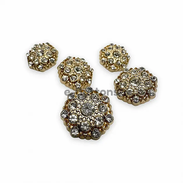 Rhinestone Button 20 mm 32 L Black and White Rhinestone Button Jacket and Cardigan Button PBT0025