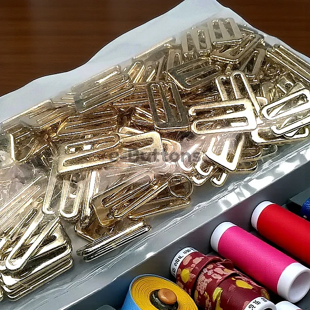 Bra Hook 2 cm Swimsuit and Underwear Hook Gold Color 100 Pieces / Pack PBT0039PROMO