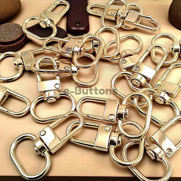 1.5 cm Keychain Hook Gold Color Parrot Hook 50 Pieces / Pack A 546 PROMO