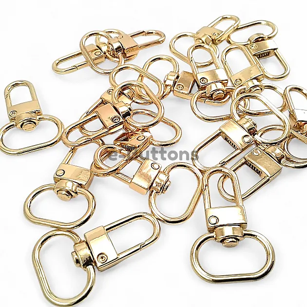 1.5 cm Keychain Hook Gold Color Parrot Hook 50 Pieces / Pack A 546 PROMO