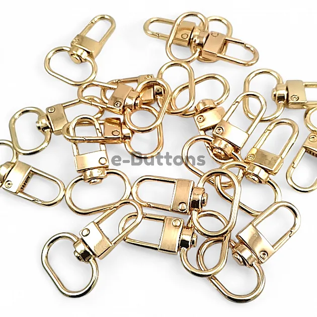 1.5 cm Keychain Hook Gold Color Parrot Hook 50 Pieces / Pack A 546 PROMO