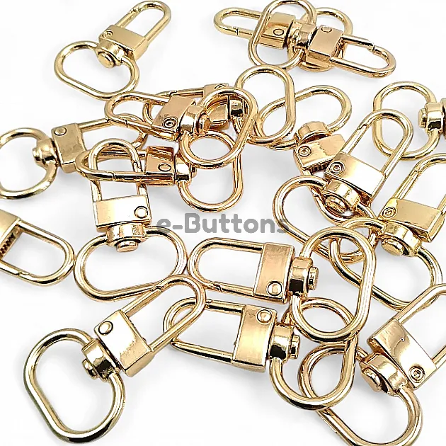 1.5 cm Keychain Hook Gold Color Parrot Hook 50 Pieces / Pack A 546 PROMO