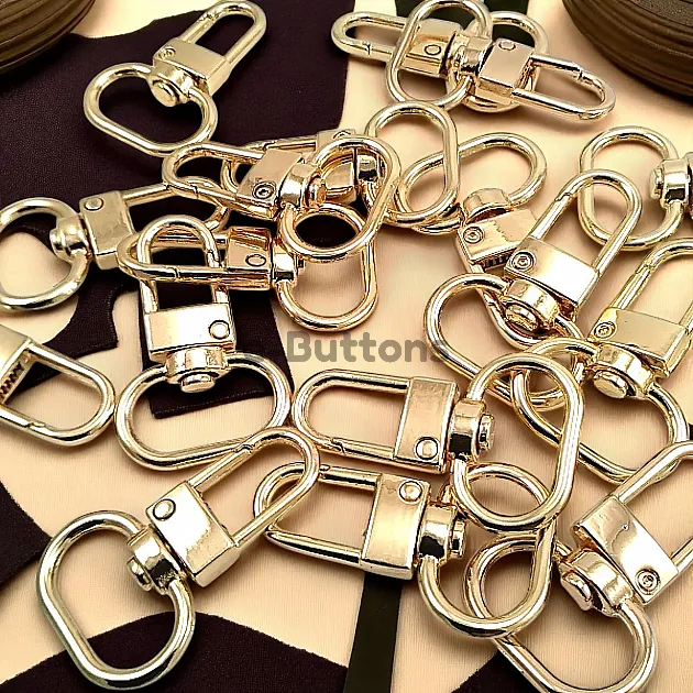 1.5 cm Keychain Hook Gold Color Parrot Hook 50 Pieces / Pack A 546 PROMO