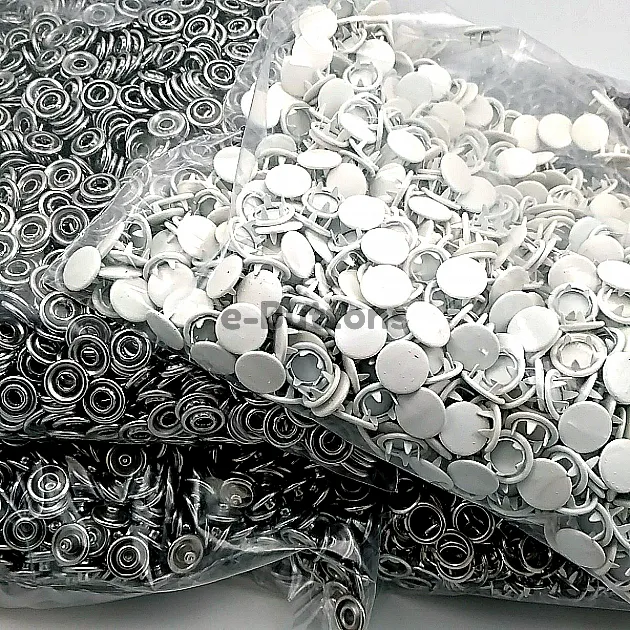 Prong Snap Fastener with Cover 9.5mm - 3/8" Ecru Painted Stainless 250 Pieces/Pack C0014PromoPEcru